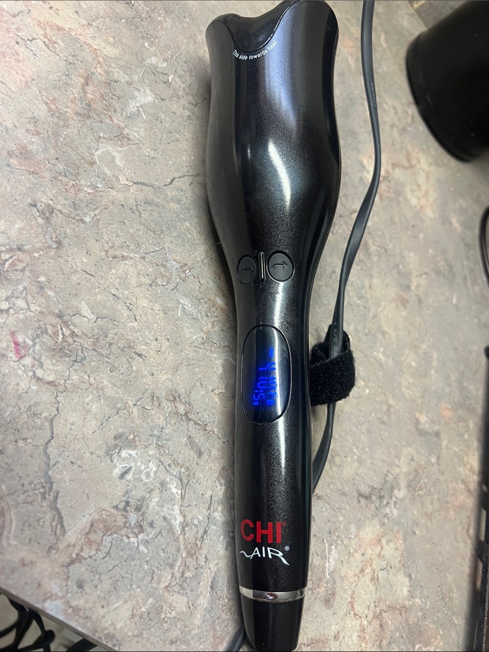 CHI Air Black Ionic Curling Iron - Digital Display Styling Tool
